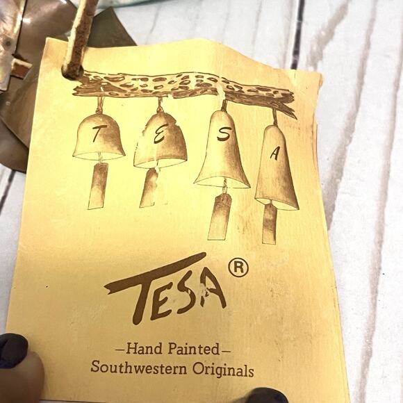 Lot of 3 Tesa Southwestern Ceramic Windbell Chimes Hand Painted Roadrunner - Picture 16 of 16